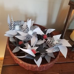 (9) Handmade Large Pinwheels for Crafts or Display